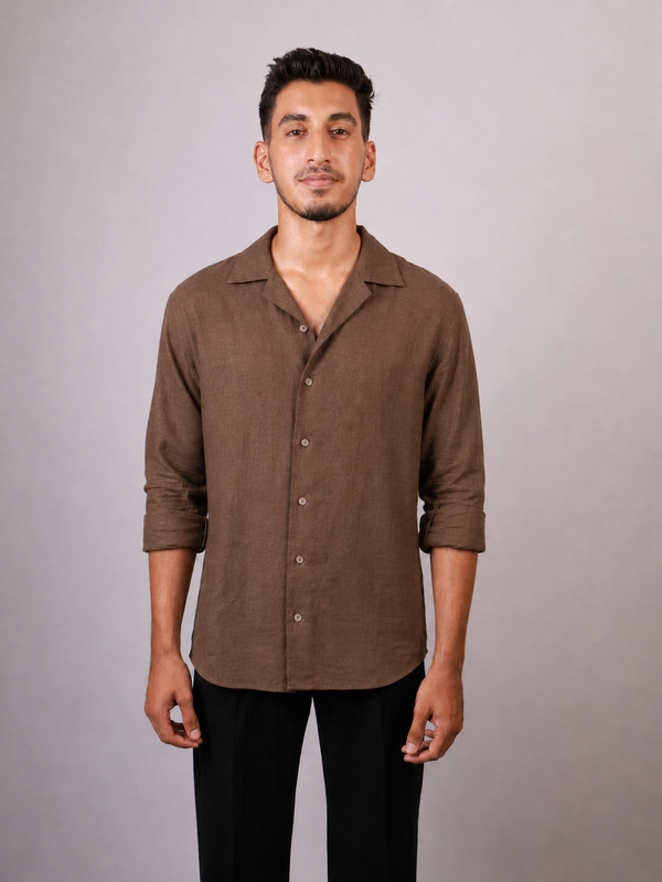 Brown Linen Shirt