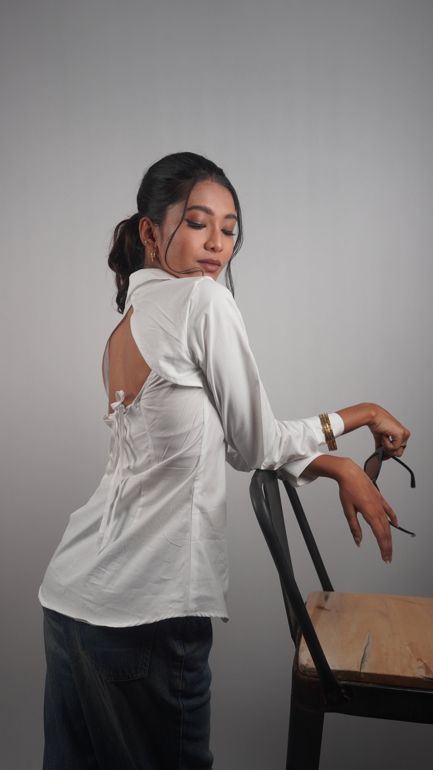Plot Twist Backless Shirt