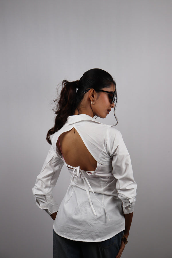 Plot Twist Backless Shirt