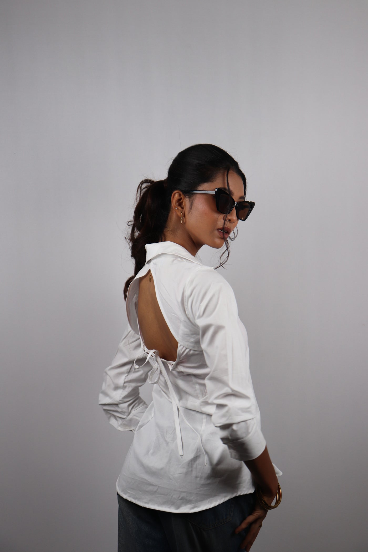 Plot Twist Backless Shirt