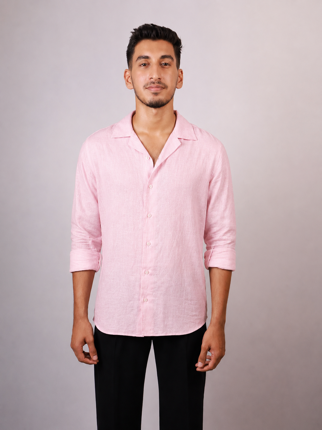 Baby Pink Linen Shirt
