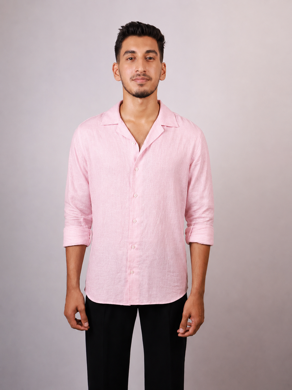 Baby Pink Linen Shirt