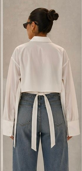 White Wrap Corset Style Shirt for Women